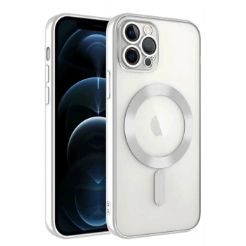 iPhone 14 Pro Max Kılıf Kross Magneticsafe Kapak - Gümüş