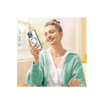 iPhone 14 Pro Max Kılıf Kross Magneticsafe Kapak - Koyu Yeşil