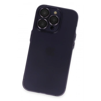 iPhone 14 Pro Max Kılıf Luko Lens Silikon - Derin Mor