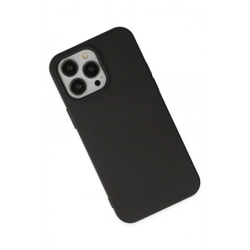 iPhone 14 Pro Max Kılıf Nano içi Kadife Silikon - Siyah