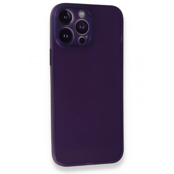 iPhone 14 Pro Max Kılıf PP Ultra İnce Kapak - Mor