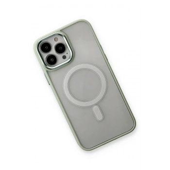 iPhone 14 Pro Max Kılıf Room Magneticsafe Silikon - Su Yeşili