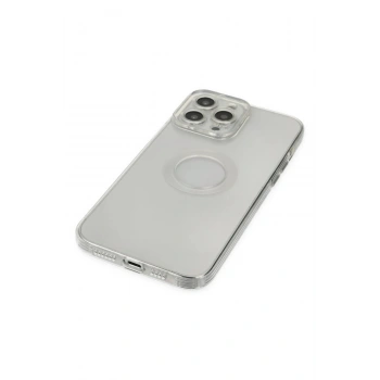 iPhone 14 Pro Max Kılıf Santa Lens Silikon - Şeffaf