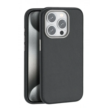 iPhone 14 Pro Max Kılıf Wonder Deri Magsafe Kapak - Siyah