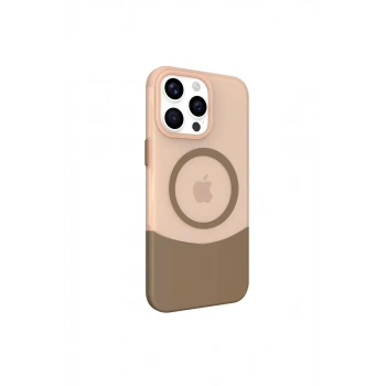 iPhone 14 Pro Max PC Suit Magsafe Kapak - Kahverengi