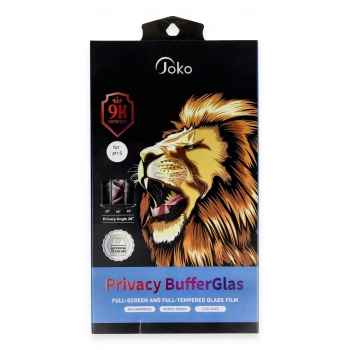 iPhone 15 Buffer Hayalet Cam Ekran Koruyucu - Siyah