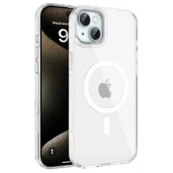 iPhone 15 Gleam PC Sert Magsafe Kılıf - Şeffaf