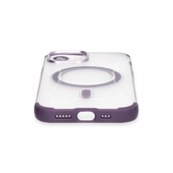 iPhone 15 Hilton Magsafe Kapak - Derin Mor