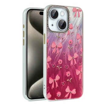 iPhone 15 Kılıf Blade Aynalı Desenli Kapak - Desen 3