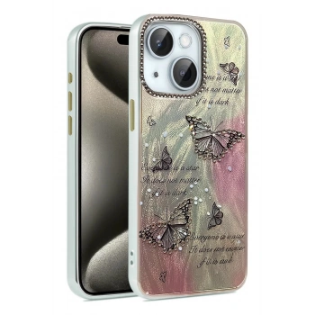 iPhone 15 Kılıf Blade Aynalı Desenli Kapak - Desen 6