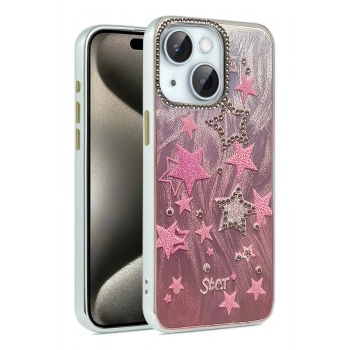 iPhone 15 Kılıf Blade Aynalı Desenli Kapak - Desen 7