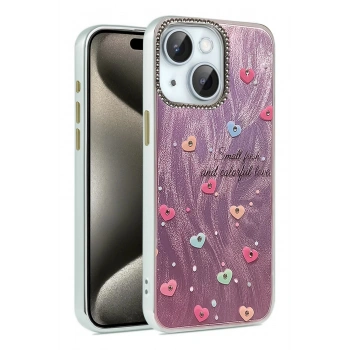 iPhone 15 Kılıf Blade Aynalı Desenli Kapak - Desen 8