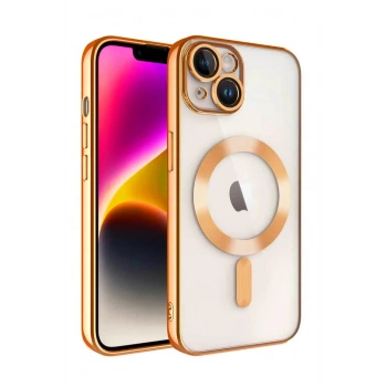 iPhone 15 Kılıf Kross Magneticsafe Kapak - Turuncu