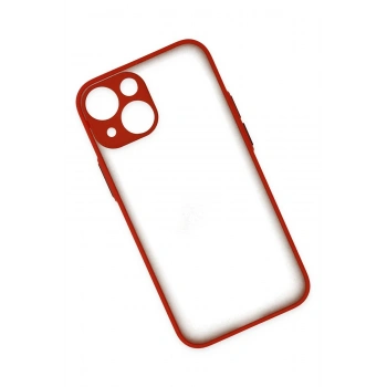 iPhone 15 Kılıf Montreal Silikon Kapak - Kırmızı