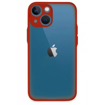 iPhone 15 Kılıf Montreal Silikon Kapak - Kırmızı