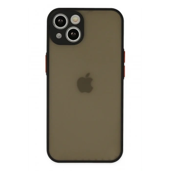 iPhone 15 Kılıf Montreal Silikon Kapak - Siyah