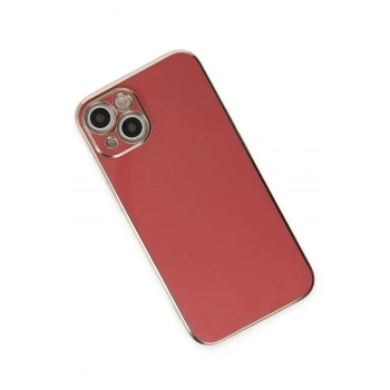 iPhone 15 Kılıf Volet Silikon - Kırmızı