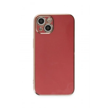 iPhone 15 Kılıf Volet Silikon - Kırmızı