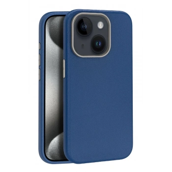 iPhone 15 Kılıf Wonder Deri Magsafe Kapak - Lacivert