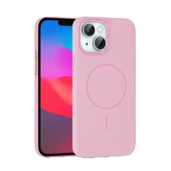 iPhone 15 Plus Broş Magsafe Kapak - Pembe
