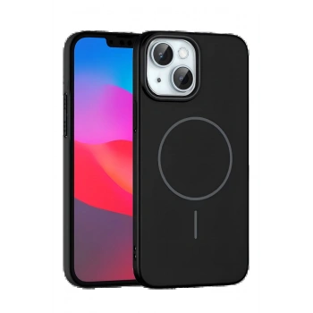 iPhone 15 Plus Broş Magsafe Kapak - Siyah