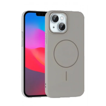 iPhone 15 Plus Broş Magsafe Kapak - Titan Gri