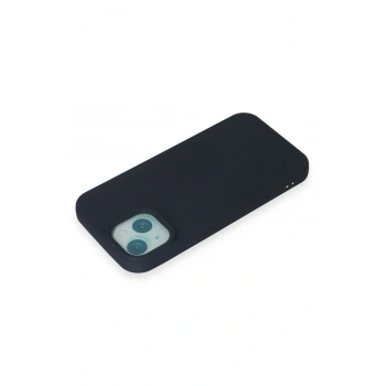 iPhone 15 Plus Kılıf Nano içi Kadife Silikon - Lacivert