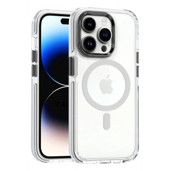 iPhone 15 Pro Bella Magsafe Kapak - Gri