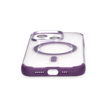 iPhone 15 Pro Hilton Magsafe Kapak - Derin Mor