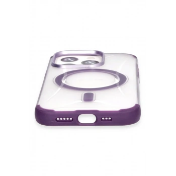 iPhone 15 Pro Hilton Magsafe Kapak - Derin Mor