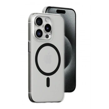 iPhone 15 Pro Kılıf Bubble Magsafe Kapak - Siyah