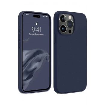 iPhone 15 Pro Kılıf First Silikon - Lacivert