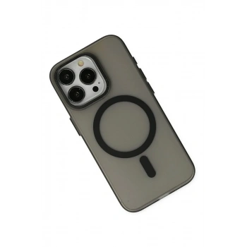 iPhone 15 Pro Kılıf Lodos Magneticsafe Mat Kapak - Siyah