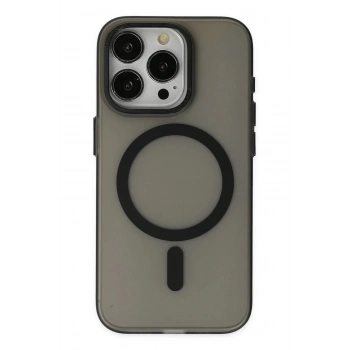 iPhone 15 Pro Kılıf Lodos Magneticsafe Mat Kapak - Siyah