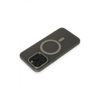 iPhone 15 Pro Kılıf Lodos Magneticsafe Mat Kapak - Titan Gri