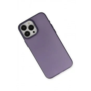 iPhone 15 Pro Kılıf Modos Metal Kapak - Derin Mor