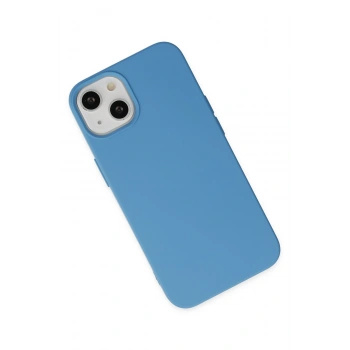 iPhone 15 Pro Kılıf Nano içi Kadife Silikon - Mavi
