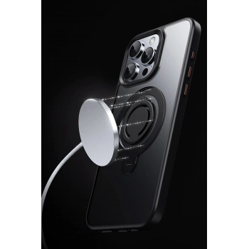 iPhone 15 Pro Max Avatar 360 Dönen Magsafe Kapak - Lacivert