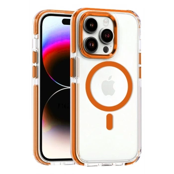 iPhone 15 Pro Max Bella Magsafe Kapak - Turuncu