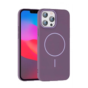 iPhone 15 Pro Max Broş Magsafe Kapak - Mor