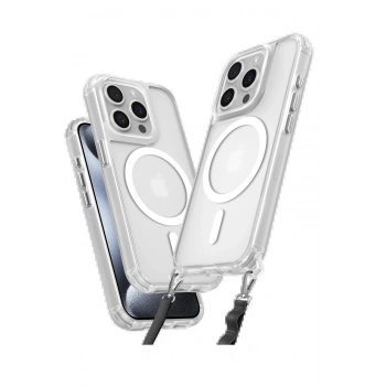 iPhone 15 Pro Max Kılıf Enka Magsafe Silikon Kılıf - Şeffaf