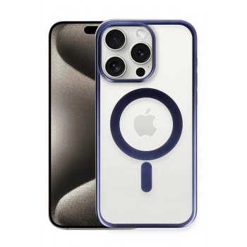 iPhone 15 Pro Max Kılıf Erozi Magsafe Kapak - Lacivert
