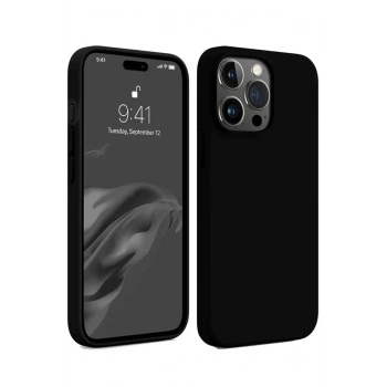 iPhone 15 Pro Max Kılıf First Silikon - Siyah