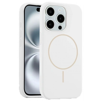 iPhone 15 Pro Max Kılıf Jully Magsafe Kapak - Beyaz