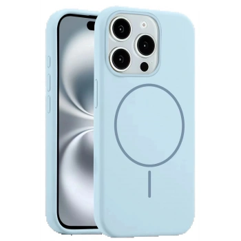 iPhone 15 Pro Max Kılıf Jully Magsafe Kapak - Mavi