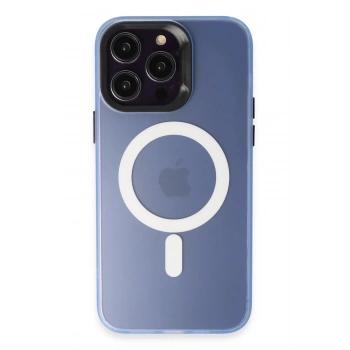 iPhone 15 Pro Max Kılıf Mateks Magsafe Kapak - Sierra Blue