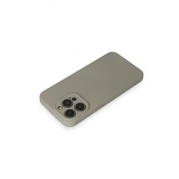 iPhone 15 Pro Max Kılıf Nano içi Kadife Silikon - Beyaz Titanyum