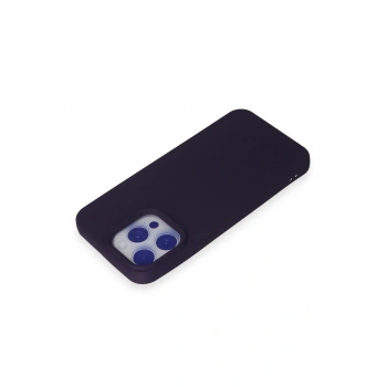 iPhone 15 Pro Max Kılıf Nano içi Kadife Silikon - Mor