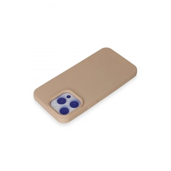 iPhone 15 Pro Max Kılıf Nano içi Kadife Silikon - Pudra