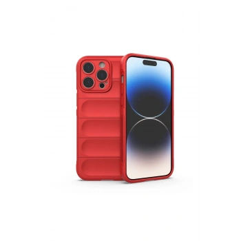 iPhone 15 Pro Max Kılıf Optimum Silikon - Kırmızı